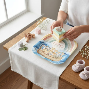 Assiettes en papier Baby Shower Arche de Noé Bohèm