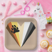 Assiettes en papier Bear Heart Pride (Fête)