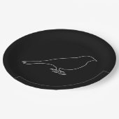 Assiettes en papier Black Bird (Angle)
