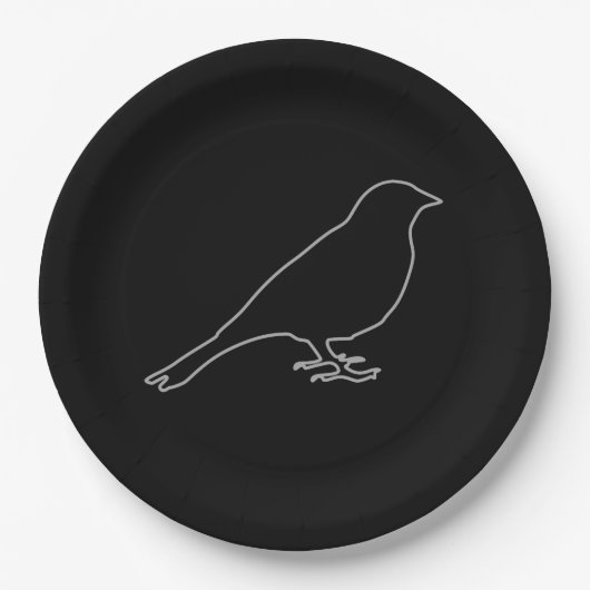 Assiettes en papier Black Bird (Devant)