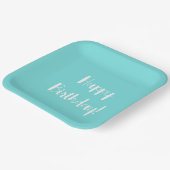 Assiettes en papier bleu clair pour anniversaire (Angulaire)