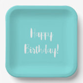 Assiettes en papier bleu clair pour anniversaire (Recto)