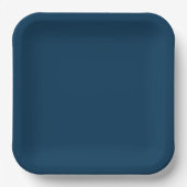 Assiettes en papier bleu de Prusse uni (Recto)