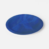 Assiettes en papier bleues  (Angle)
