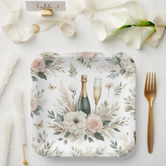 Assiettes en papier Bloom & Bubbles