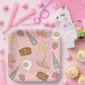 Assiettes en papier Brunch et bulles (Fête)