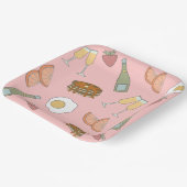 Assiettes en papier Brunch et bulles (Angulaire)