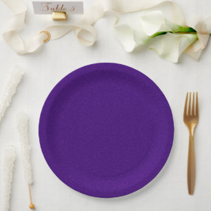 Assiettes en papier bruyant à paillettes violettes