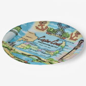 Assiettes en papier Cape Cod Landmark (Angle)