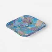 Assiettes en papier carrées 7" Floral Blue Haze (Angulaire)