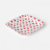 ASSIETTES EN PAPIER CARRÉES 7" MINI CŒURS (Angulaire)