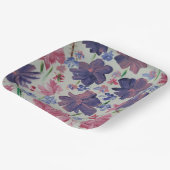 Assiettes en papier carrées 9" Fleur de Rosée Lune (Angulaire)