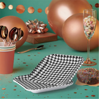 Assiettes en papier carrées à carreaux de 7"