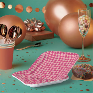 Assiettes en papier carrées à carreaux de 7"
