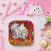 Assiettes en papier carrées de 7 pouces ensemble C (Fête)