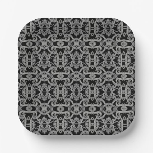 ASSIETTES EN PAPIER CARRÉES GOTHIC 7" (Recto)