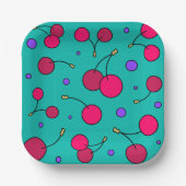Assiettes en papier Cerise (Recto)