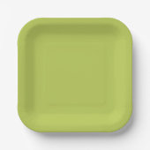 Assiettes en papier chartreuse doux tendance (Recto)