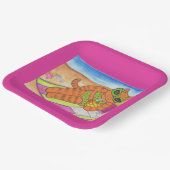 Assiettes en papier Chat Bikini  (Angulaire)