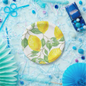 Assiettes en papier Citron et Feuilles Fête Citron (Fête)