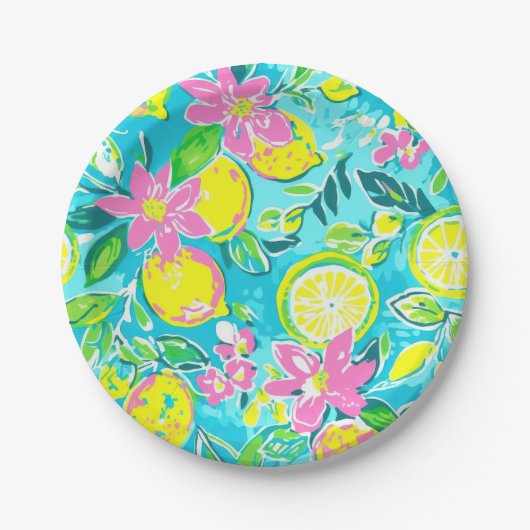 Assiettes en papier Citrons (Devant)