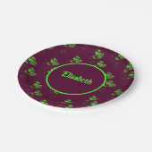 assiettes en papier cœurs verts (Angle)
