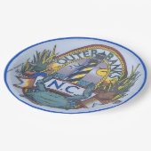 Assiettes en papier Crab & Lighthouse Outer Banks (Angle)