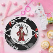 Assiettes en Papier Crânes de Pirates (Fête)