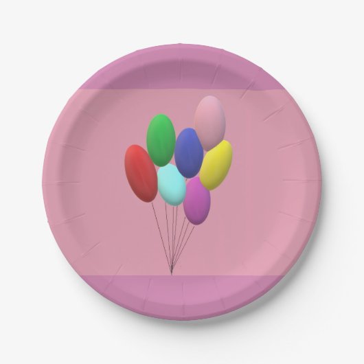 Assiettes en papier d'anniversaire (fille) (Devant)