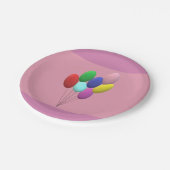 Assiettes en papier d'anniversaire (fille) (Angle)