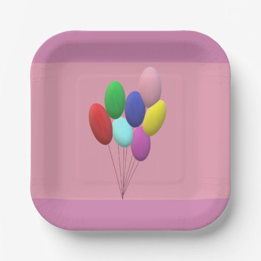 Assiettes en papier d'anniversaire (fille) (Recto)