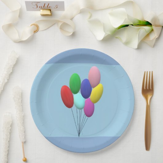 Assiettes en papier d'anniversaire (garçon) (Mariage)