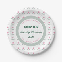 Assiettes en papier de 7 po pour réunion de famill