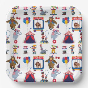 Assiettes en Papier de Cirque, Fournitures de Fête
