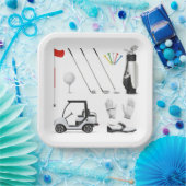 Assiettes en papier de golf, vaisselle à thème de  (Fête)