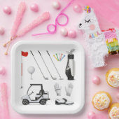 Assiettes en papier de golf, vaisselle à thème de  (Fête)