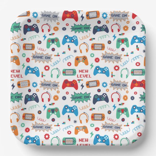 Assiettes en Papier de Jeux, Fournitures de Fête d (Recto)