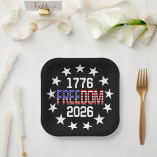Assiettes en papier de la liberté pour le 250e ann