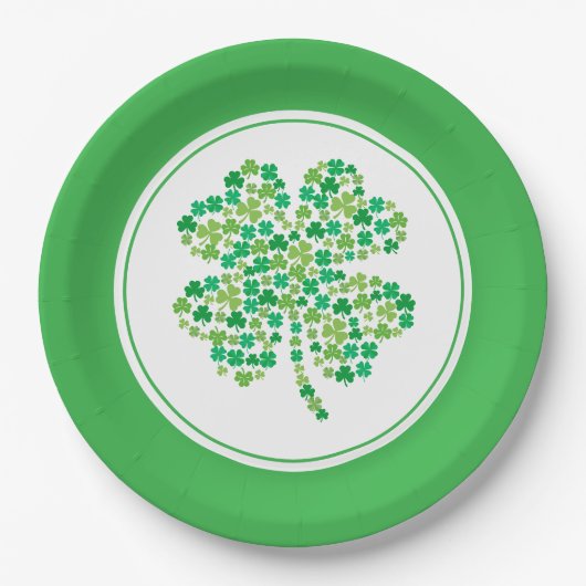 Assiettes en papier de la Saint-Patrick (Devant)