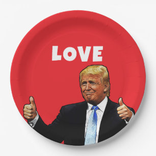 ASSIETTES EN PAPIER DE LA SAINT-VALENTIN DE DONALD