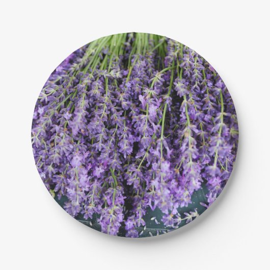 Assiettes en Papier de Lavande en Tiges (Devant)