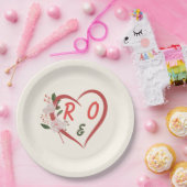 Assiettes en papier de mariage modifiables à Arche (Fête)