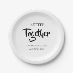 Assiettes en Papier de Mariage Personnalisées Mieu