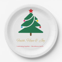 Assiettes en papier de Noël avec motifs de fêtes