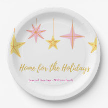 Assiettes en papier de Noël avec motifs de fêtes