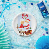 Assiettes en papier de Noël, Père Noël (Fête)