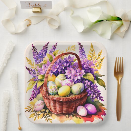 Assiettes en papier de Pâques magnifiques (Mariage)