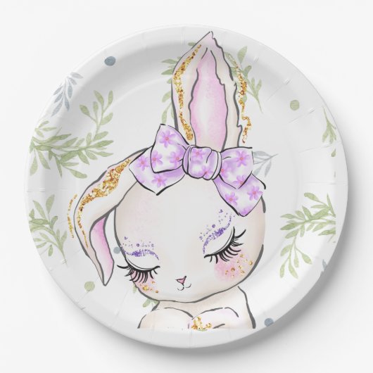 Assiettes en papier de Pâques mignonnes (Devant)