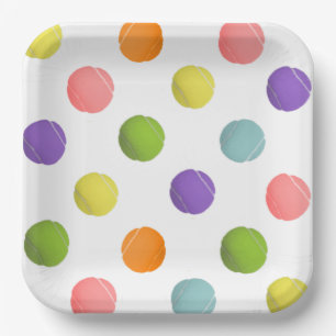 Assiettes en Papier de Tennis