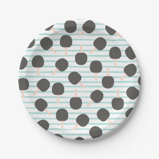 Assiettes en papier de tennis de table mignonnes (Devant)